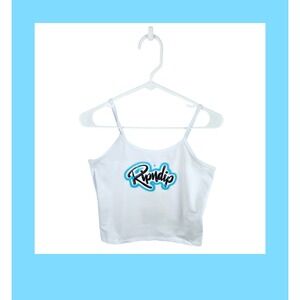 RIPNDIP In Loving Memory Cami Tank White Blue Graphic Print Size L